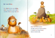 Buchcover und Innenansicht für das Buch: Leselöwen 1. Klasse - Ein Löwe findet Freunde
