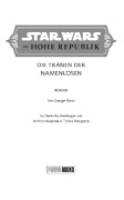 Buchcover und Innenansicht für das Buch: Star Wars: The High Republic - Tears of the Nameless