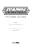 Buchcover und Innenansicht für das Buch: Star Wars: The High Republic - Path of Deceit