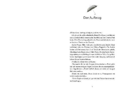 Buchcover und Innenansicht für das Buch: Red Umbrella Society - Der Kuss des Schmetterlings