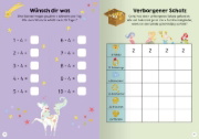Buchcover und Innenansicht für das Buch: Magical Unicorn Academy. Multiplying and Dividing.