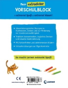 Buchcover und Innenansicht für das Buch: Mein extradicker Vorschulblock