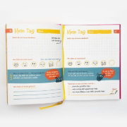 Buchcover und Innenansicht für das Buch: Das 6-Minuten-Tagebuch für Kinder (koralle)