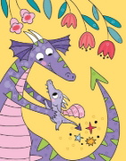 Buchcover und Innenansicht für das Buch: Mein Diamant-Stickerheft - Drachen