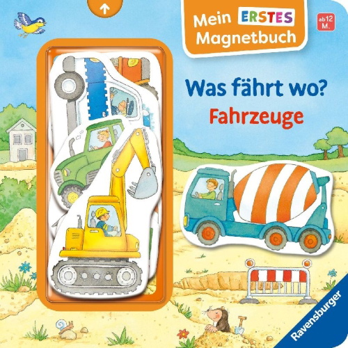 Buchcover und Innenansicht für das Buch: Mein erstes Magnetbuch - Was fährt wo? Fahrzeuge