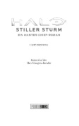 Buchcover und Innenansicht für das Buch: Halo: Silent Storm - A Master Chief Story
