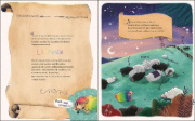Buchcover und Innenansicht für das Buch: Lammande und der Regenpogenpups (AT)