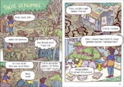 Buchcover und Innenansicht für das Buch: Leselöwen Comics 1. Klasse - Entführung im Drachenwald