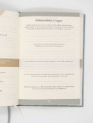 Buchcover und Innenansicht für das Buch: Das 6-Minuten-Tagebuch (pfefferbraun)