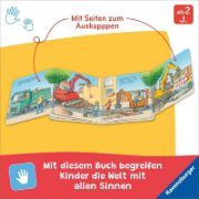 Buchcover und Innenansicht für das Buch: Klapp aus und schau! Viele, viele Fahrzeuge