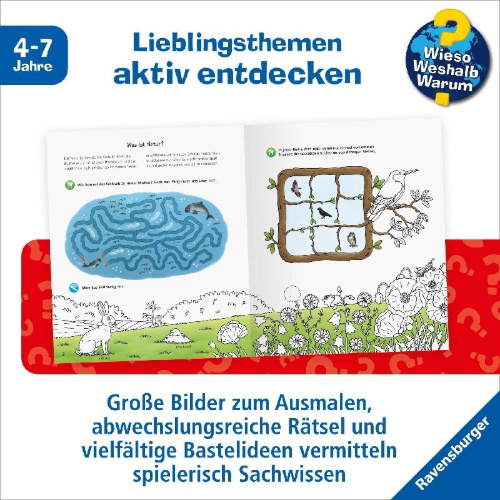 Buchcover und Innenansicht für das Buch: Wieso? Weshalb? Warum? aktiv-Heft: Natur