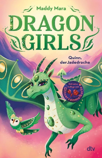 Buchcover und Innenansicht für das Buch: Dragon Girls - Quinn, der Jadedrache