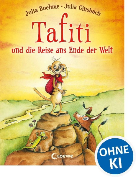 Buchcover und Innenansicht für das Buch: Tafiti und die Reise ans Ende der Welt
