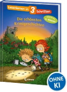 Buchcover und Innenansicht für das Buch: Lesenlernen in 3 Schritten - Die schönsten Krimigeschichten