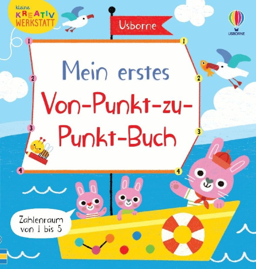 Buchcover und Innenansicht für das Buch: Kleine Kreativ-Werkstatt - Mein erstes Von-Punkt-zu-Punkt-Buch