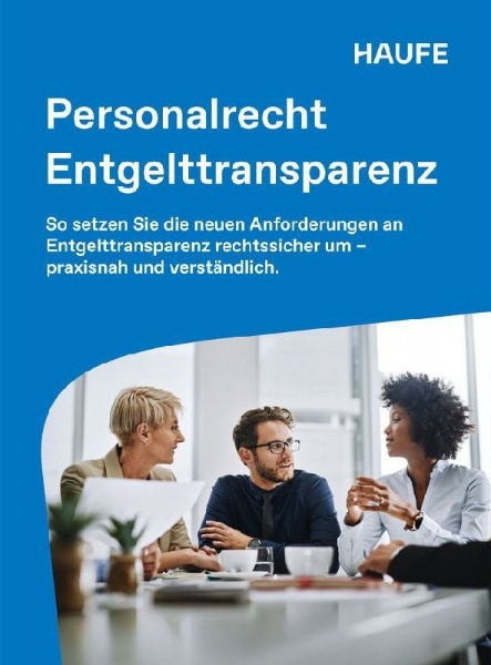 Buchcover und Innenansicht für das Buch: Haufe Personalrecht Entgelttransparenz