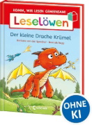 Buchcover und Innenansicht für das Buch: Leselöwen - Komm, wir lesen gemeinsam! - Der kleine Drache Krümel