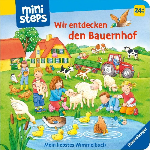 Buchcover und Innenansicht für das Buch: ministeps: Wir entdecken den Bauernhof