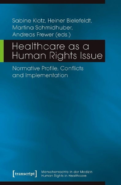 Buchcover und Innenansicht für das Buch: Healthcare as a Human Rights Issue