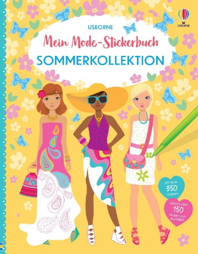 Buchcover und Innenansicht für das Buch: Mein Mode-Stickerbuch: Sommerkollektion