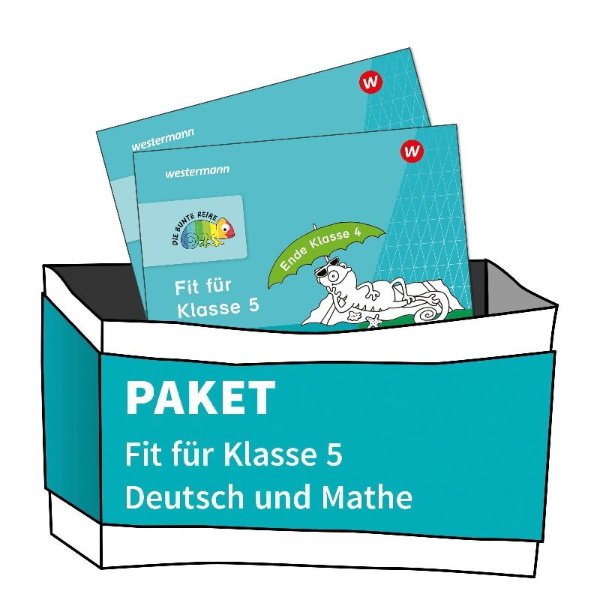 Buchcover und Innenansicht für das Buch: DIE BUNTE REIHE - Deutsch Mathematik. Paket Fit für Klasse 5