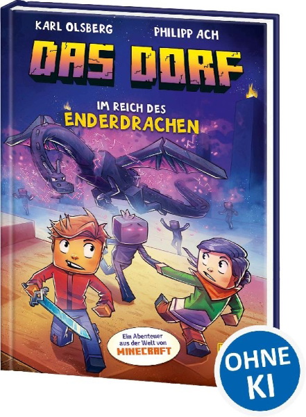 Buchcover und Innenansicht für das Buch: Das Dorf (Band 4) - Im Reich des Enderdrachen