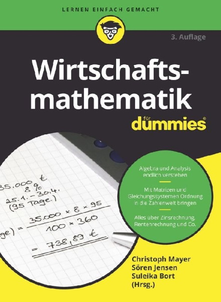 Buchcover und Innenansicht für das Buch: Wirtschaftsmathematik für Dummies