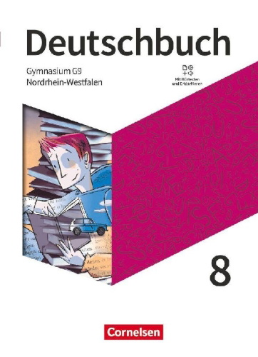 Buchcover und Innenansicht für das Buch: Deutschbuch Gymnasium 8. Schuljahr - Nordrhein-Westfalen - Schülerbuch