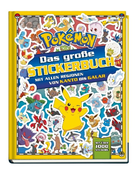 Buchcover und Innenansicht für das Buch: Pokémon Epic Sticker Collection from Kanto to Galar