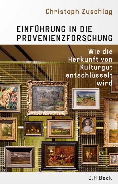 Buchcover und Innenansicht für das Buch: Einführung in die Provenienzforschung