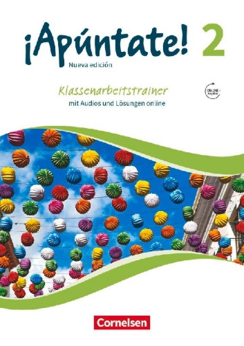 Buchcover und Innenansicht für das Buch: ¡Apúntate! Band 2 - Klassenarbeitstrainer
