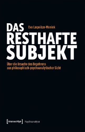Buchcover und Innenansicht für das Buch: Das resthafte Subjekt