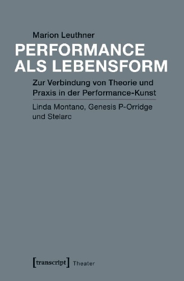 Buchcover und Innenansicht für das Buch: Performance als Lebensform