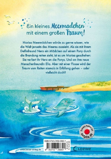 Buchcover und Innenansicht für das Buch: Marisa Meermädchen (Band 1) - Der Traum vom Reiten