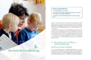 Buchcover und Innenansicht für das Buch: Eingewöhnung und Beziehungsaufbau in Krippe und Kita