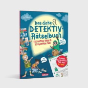 Buchcover und Innenansicht für das Buch: Das dicke Detektiv-Rätselbuch
