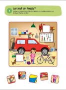 Buchcover und Innenansicht für das Buch: 100 jeux - Je m'amuse et je dessine (OT)