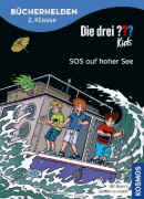 Buchcover und Innenansicht für das Buch: Die drei ??? Kids, Bücherhelden 2. Klasse, SOS auf hoher See
