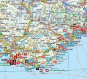 Buchcover und Innenansicht für das Buch: ROTHER Wanderführer Côte d'Azur - mit Nationalpark Calanques: 50 Touren zwischen Meer und Bergen - von Marseille über Nizza bis Menton.