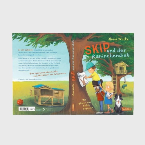 Buchcover und Innenansicht für das Buch: Skip en de konijnendief