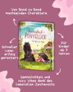 Buchcover und Innenansicht für das Buch: Reiterhof Ponyglück (Band 1) - Ein Pony für Sina