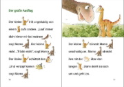 Buchcover und Innenansicht für das Buch: Lesenlernen in 3 Schritten - Die schönsten Dinogeschichten