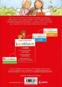 Buchcover und Innenansicht für das Buch: Leselöwen 1. Klasse - Zwei Freundinnen und ein neugieriger Welpe