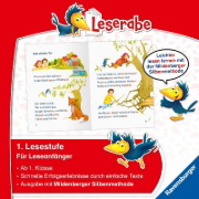 Buchcover und Innenansicht für das Buch: Das Rätsel der Drachenhöhle - Leserabe 1. Klasse - Erstlesebuch für Kinder ab 6 Jahren