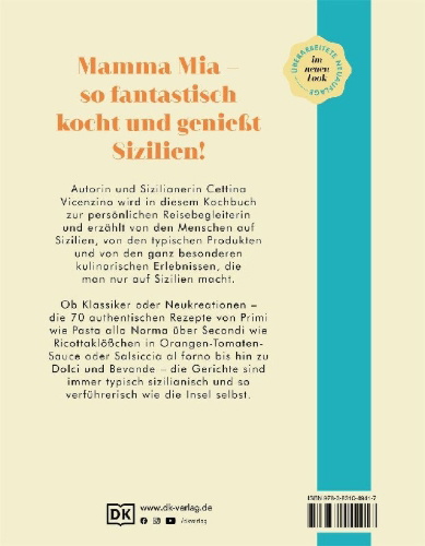 Buchcover und Innenansicht für das Buch: Sizilien in meiner Küche