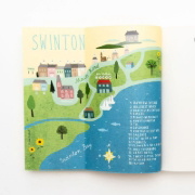 Buchcover und Innenansicht für das Buch: Das kleine Bücherdorf: Sommerzauber