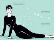 Buchcover und Innenansicht für das Buch: Audrey Hepburn. The Illustrated World of a Fashion Icon