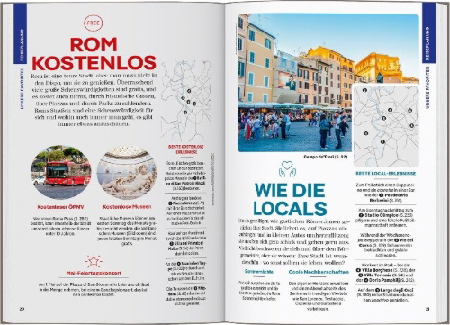 Buchcover und Innenansicht für das Buch: LONELY PLANET Reiseführer Rom