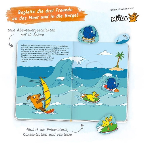 Buchcover und Innenansicht für das Buch: Trötsch Die Maus Puzzle- und Spielbuch