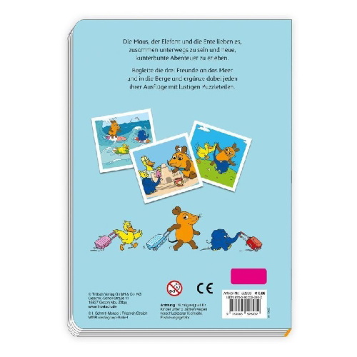 Buchcover und Innenansicht für das Buch: Trötsch Die Maus Puzzle- und Spielbuch